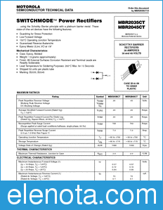 ON Semiconductor MBR2035CT datasheet