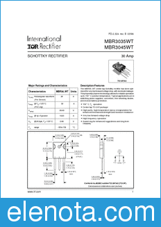International Rectifier MBR3035WT datasheet