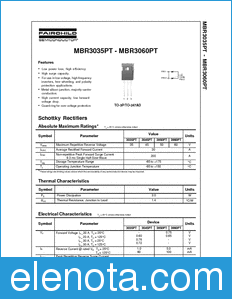 Fairchild MBR3060PT datasheet