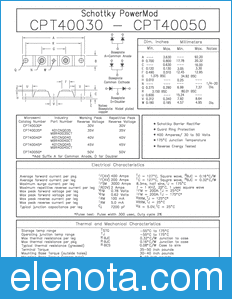 Microsemi MBR40040CT datasheet