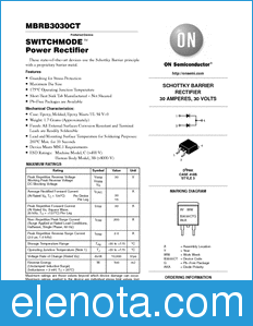 ON Semiconductor MBRB3030CT datasheet