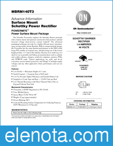 ON Semiconductor MBRM140T3 datasheet