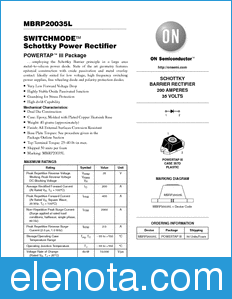 ON Semiconductor MBRP20035L datasheet