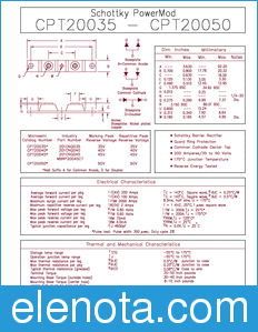 Microsemi MBRP20045CT datasheet