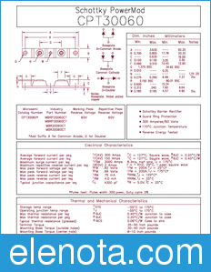 Microsemi MBRP20060CT datasheet