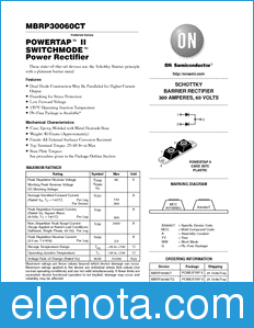 ON Semiconductor MBRP30060CT datasheet