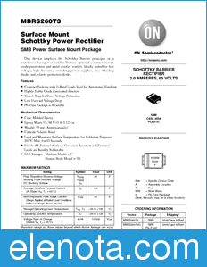 ON Semiconductor MBRS260T3 datasheet