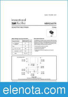 International Rectifier MBRS340TR datasheet