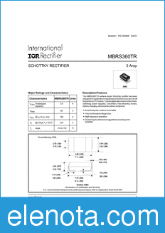 International Rectifier MBRS360TR datasheet