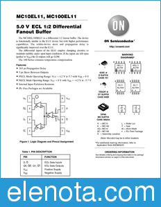 ON Semiconductor MC100EL11 datasheet