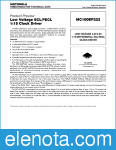 Motorola MC100EP222 datasheet