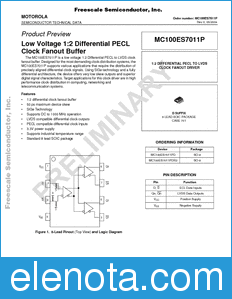 Freescale MC100ES7011P datasheet