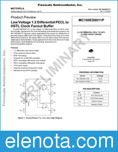 Freescale MC100ES8011P datasheet