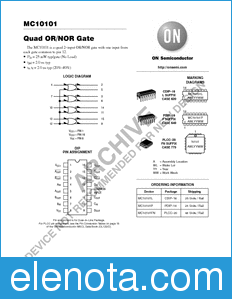 ON Semiconductor MC10101 datasheet