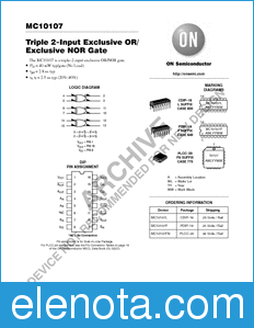 ON Semiconductor MC10107 datasheet