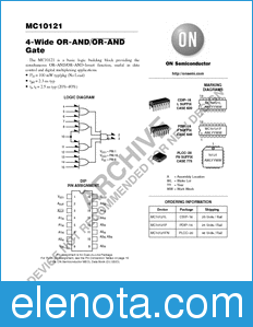 ON Semiconductor MC10121 datasheet