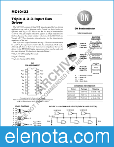 ON Semiconductor MC10123 datasheet
