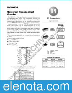 ON Semiconductor MC10136 datasheet