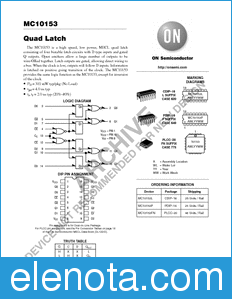ON Semiconductor MC10153 datasheet