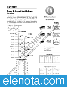 ON Semiconductor MC10159 datasheet