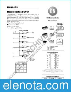 ON Semiconductor MC10195 datasheet
