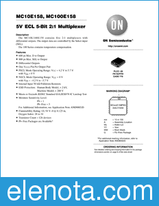 ON Semiconductor MC10E158 datasheet