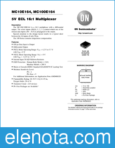 ON Semiconductor MC10E164 datasheet