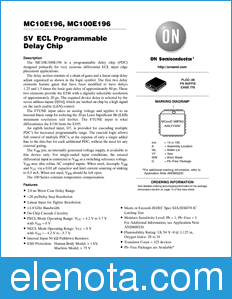 ON Semiconductor MC10E196 datasheet