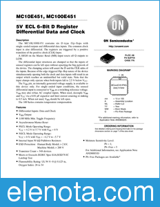 ON Semiconductor MC10E451 datasheet