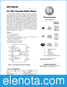 ON Semiconductor MC10EL89 datasheet