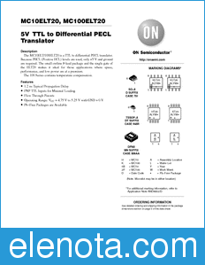 ON Semiconductor MC10ELT20 datasheet