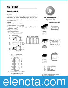 ON Semiconductor MC10H130 datasheet