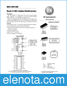 ON Semiconductor MC10H180 datasheet