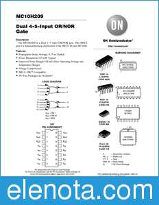 ON Semiconductor MC10H209 datasheet