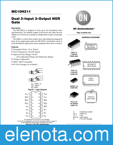 ON Semiconductor MC10H211 datasheet