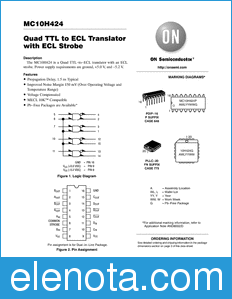 ON Semiconductor MC10H424 datasheet
