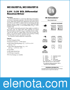 ON Semiconductor MC10LVEP16 datasheet
