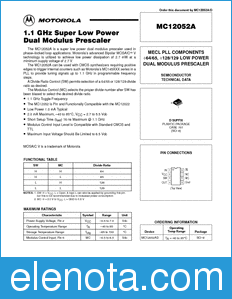 Motorola MC12052A datasheet