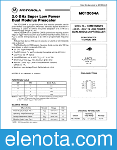 Motorola MC12054A datasheet