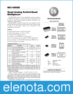 ON Semiconductor MC14066B datasheet