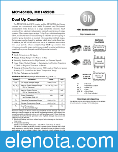 ON Semiconductor MC14518B datasheet
