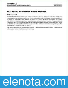 Motorola MC145220EVKUM datasheet