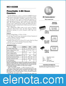ON Semiconductor MC14526B datasheet