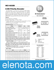 ON Semiconductor MC14532B datasheet