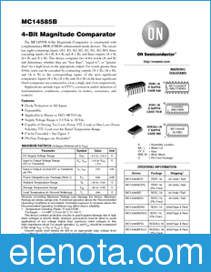 ON Semiconductor MC14585B datasheet