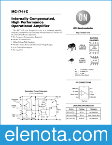 ON Semiconductor MC1741C datasheet