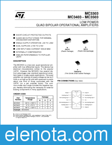 STMicroelectronics MC3303 datasheet