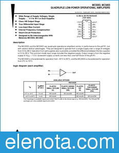 Texas Instruments MC3303 datasheet
