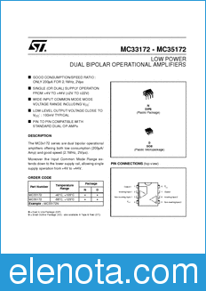 STMicroelectronics MC33172DT datasheet
