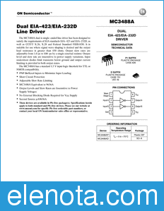 ON Semiconductor MC3488A datasheet